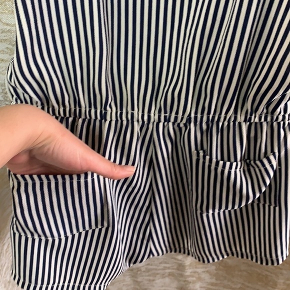 NEON Hart Striped Printed Drawstring Waist Front Button Rompers Size S - Picture 9 of 16